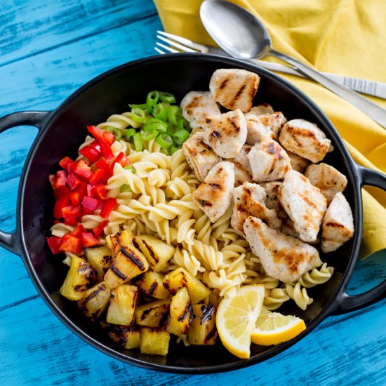 Hawaiian Chicken Pasta Salad