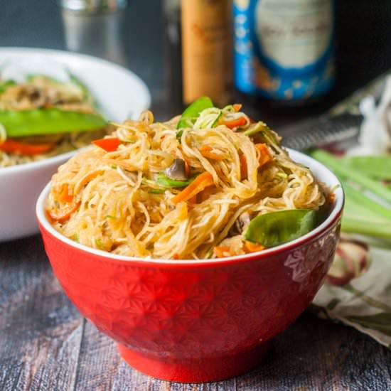 Lo Mein using Vegetable Noodles