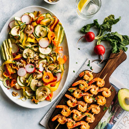 Spiralized Vegetable Salad