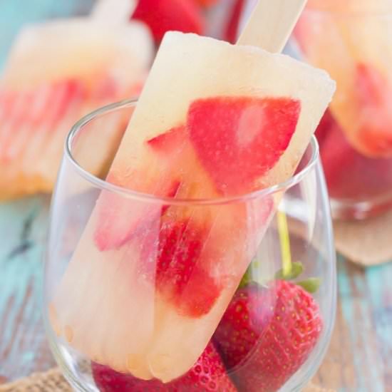 Strawberry Champagne Pops