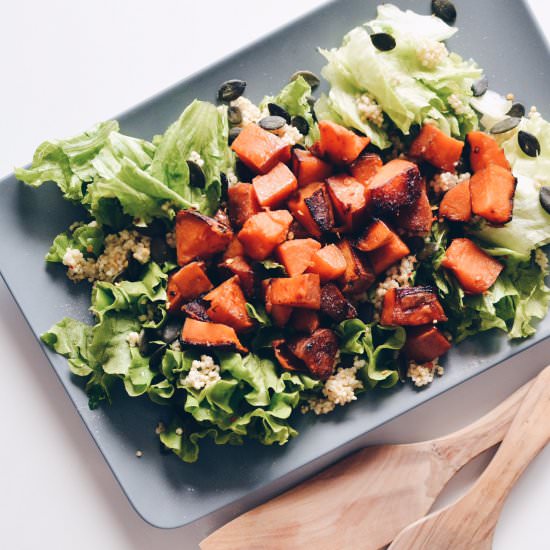 Sweet potato & greens salad