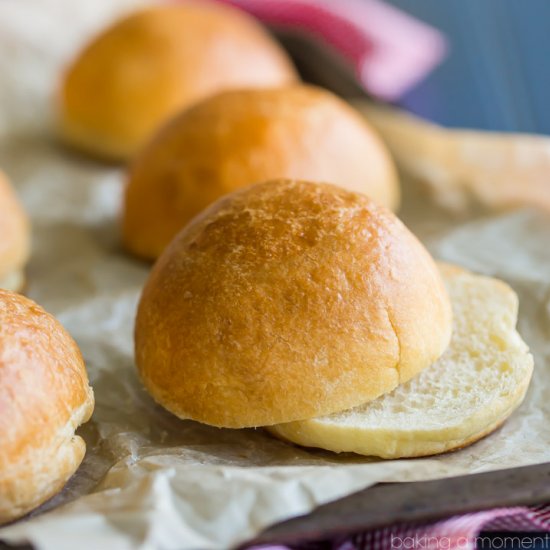 Overnight Brioche Hamburger Buns