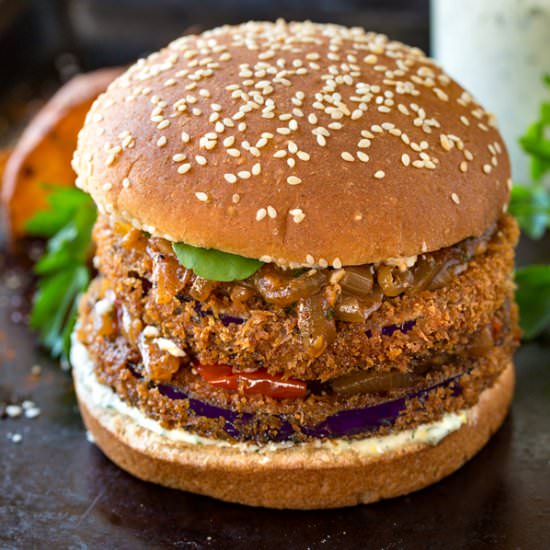 Crispy Eggplant Burger