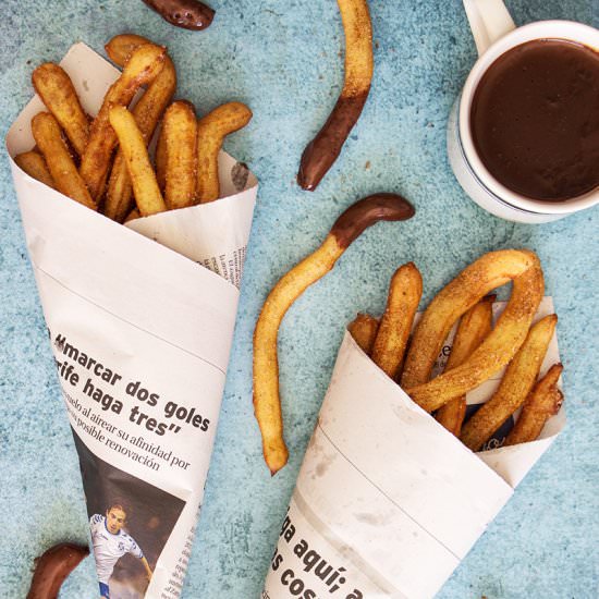 Spanish Churros Con Chocolate