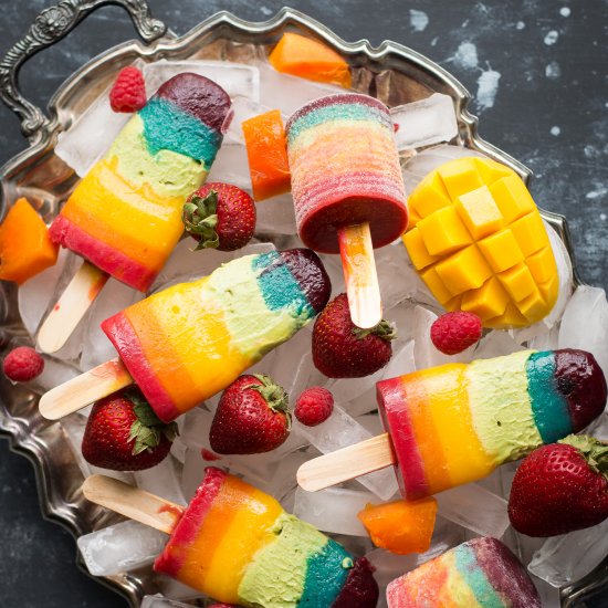 Rainbow Popsicles