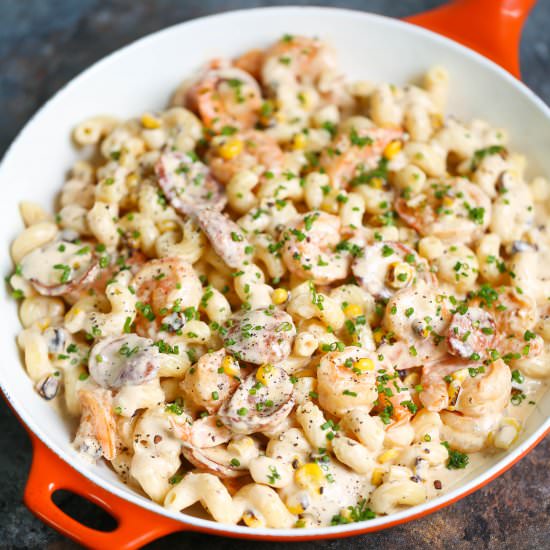 Creamy Shrimp Boil Pasta