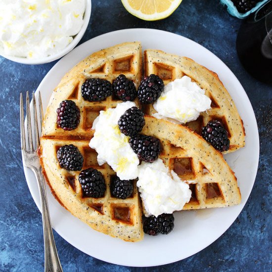 Lemon Poppy Seed Waffles