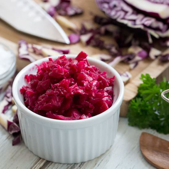 Red Cabbage Sauerkraut