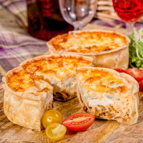 Mini Cheese and Onion Picnic Quiche