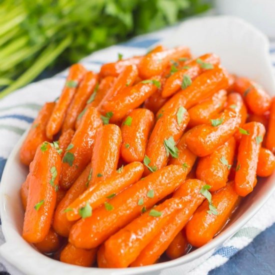 Maple Brown Sugar Glazed Carrots