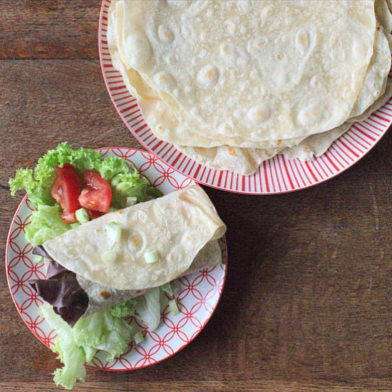 Make your own flour tortilla wraps