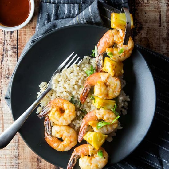 Spicy BBQ Shrimp Skewers