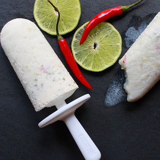 Boozy Coconut Chili Lime Popsicles