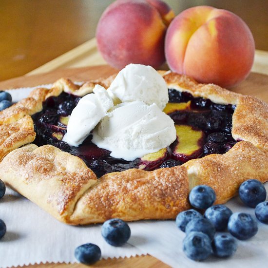 Peach and Blueberry Galette