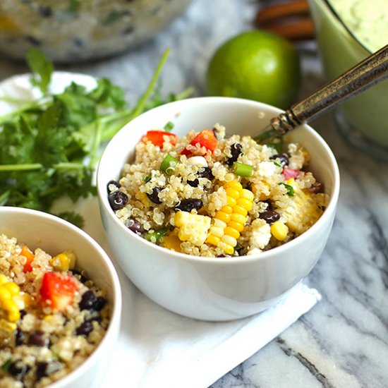 Mexican Quinoa Salad w/ Fresh Corn