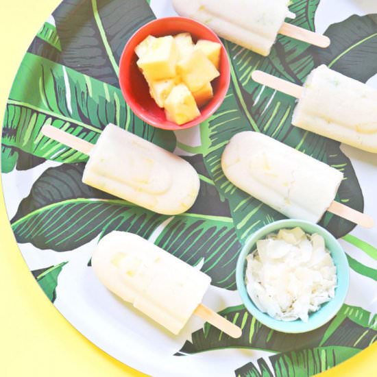 Pina Colada Popsicles