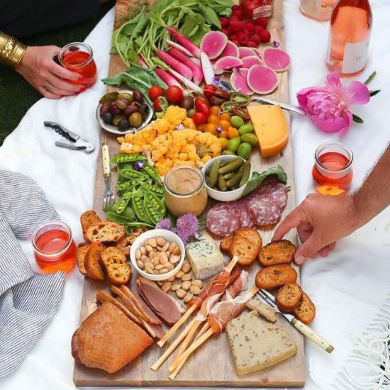 Rosé Wine Charcuterie Party