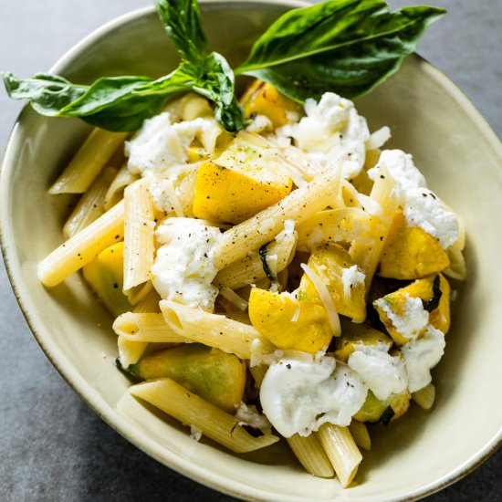 Summer Squash and Ricotta Pasta