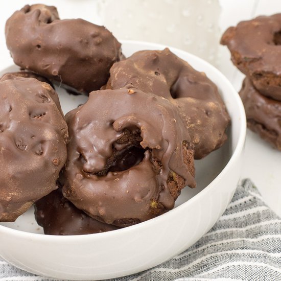 Protein Chocolate Zucchini Donuts