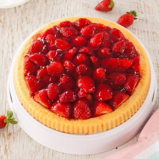 Simple Strawberry Flan