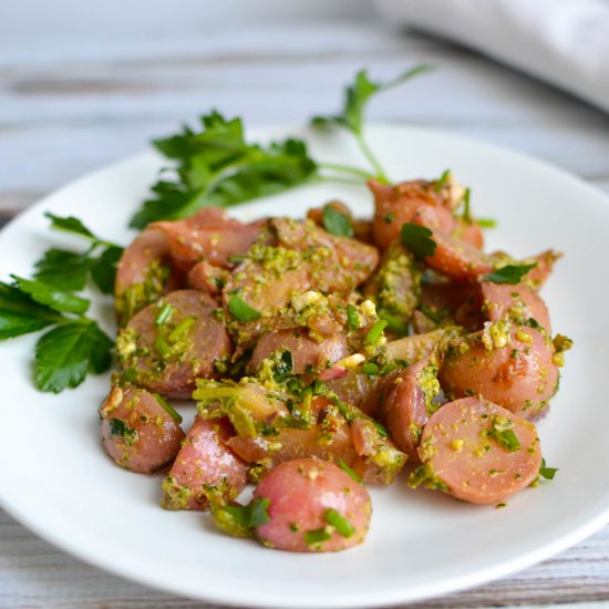 Sauteed Radishes with Pesto & Chive