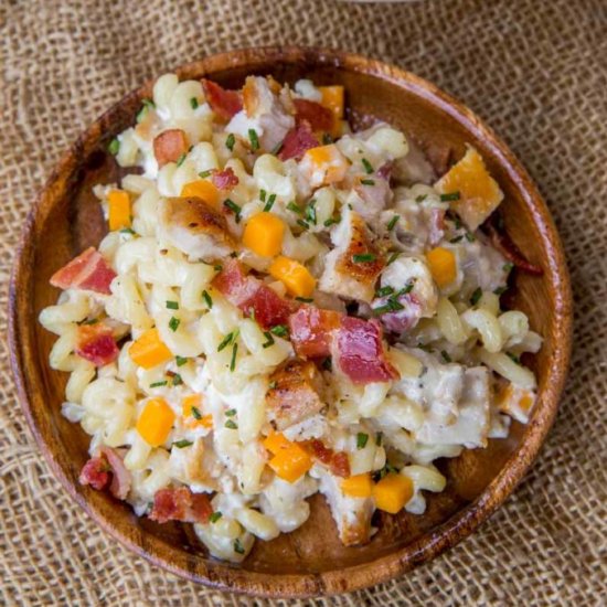 Chicken Bacon Ranch Pasta Salad