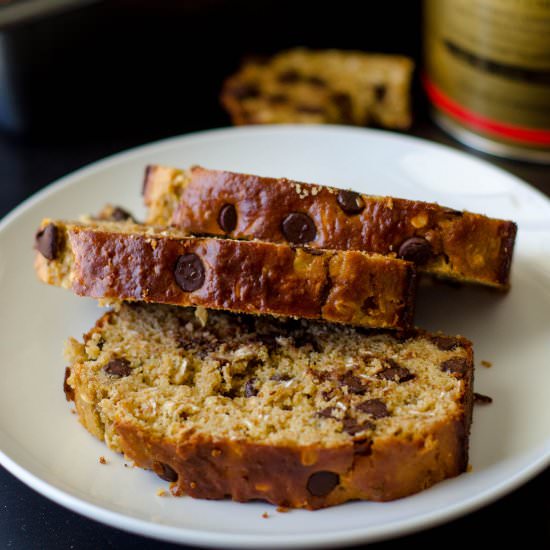 oatmeal choc chip lactation bread