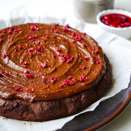 Vegan Peanut Butter Mud Cake