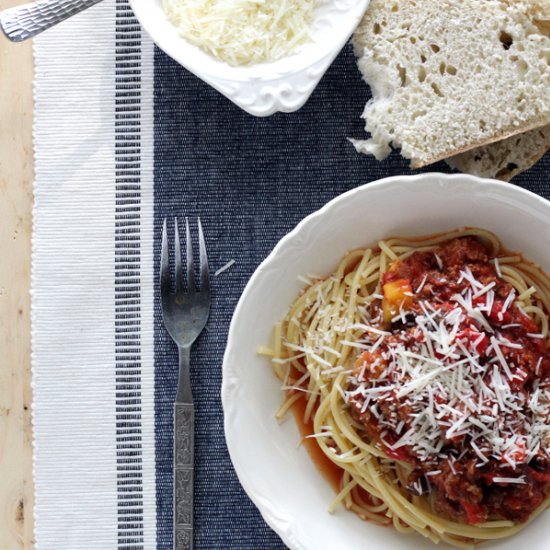 Garden Crockpot Spaghetti Sauce