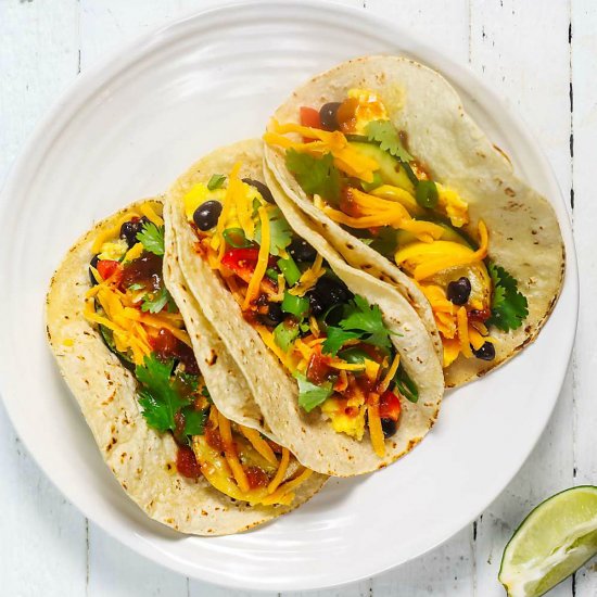 Summer Vegetable Breakfast Tacos