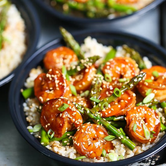 Shrimp Asparagus Stir Fry Meal Prep