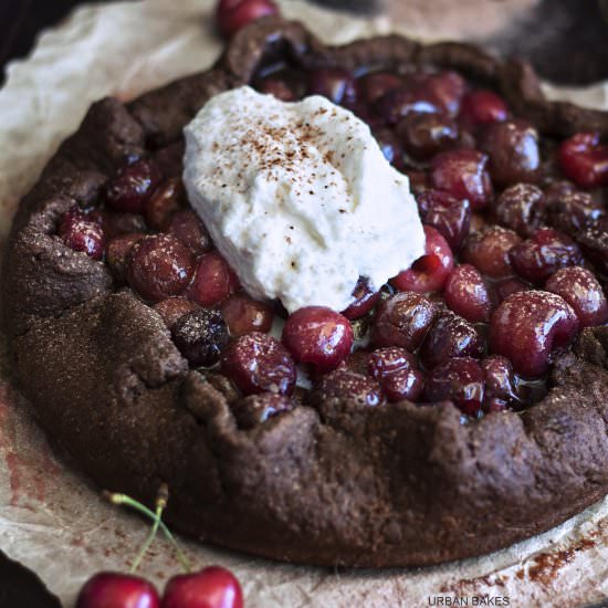 Bourbon Cherry Chocolate Galette