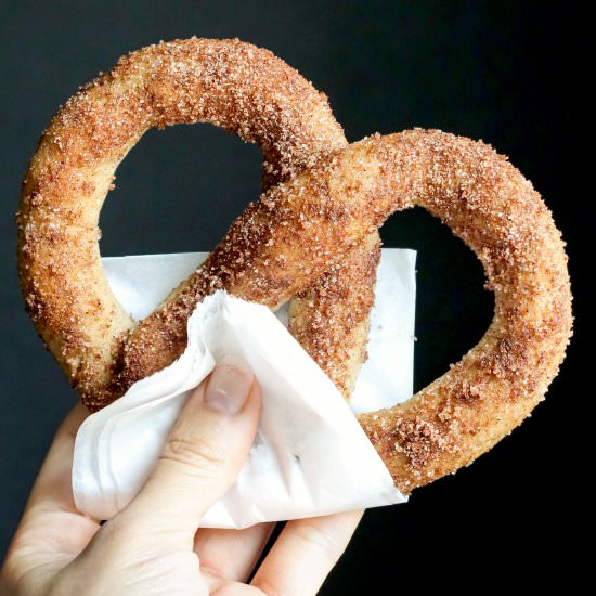 Gluten Free Cinnamon Sugar Pretzels