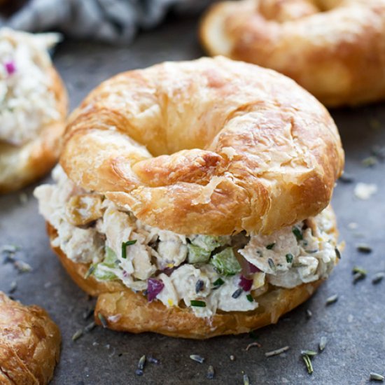 Lavender Chicken Salad Sandwiches