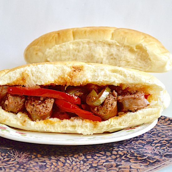 Sausage, Pepper and Onion Sandwiches