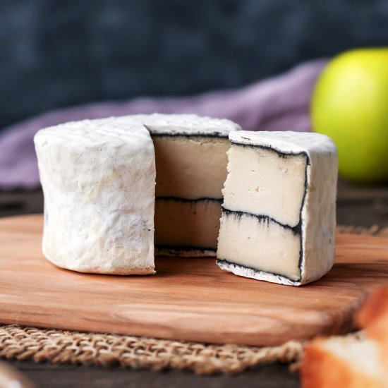 Vegan Ash-Ripened Camembert