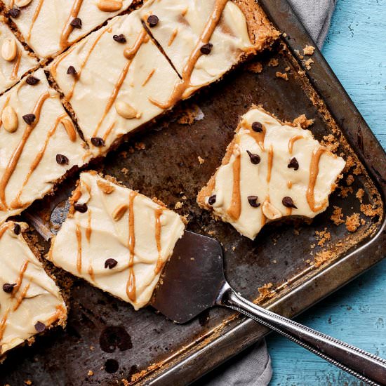 Peanut Butter Sheet Cake (Vegan GF)