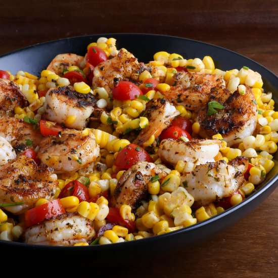 Spicy Shrimp and Fresh Corn Salad