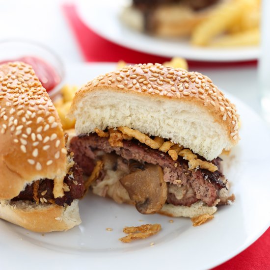 Swiss Mushroom Burgers