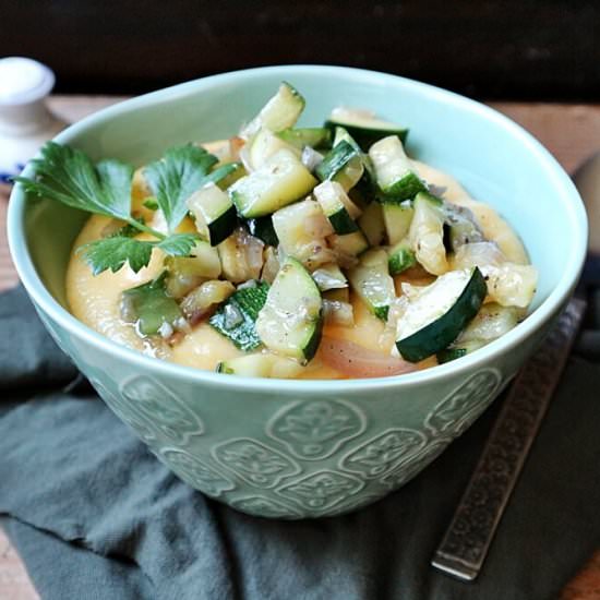 Simple Vegan Polenta Zucchini