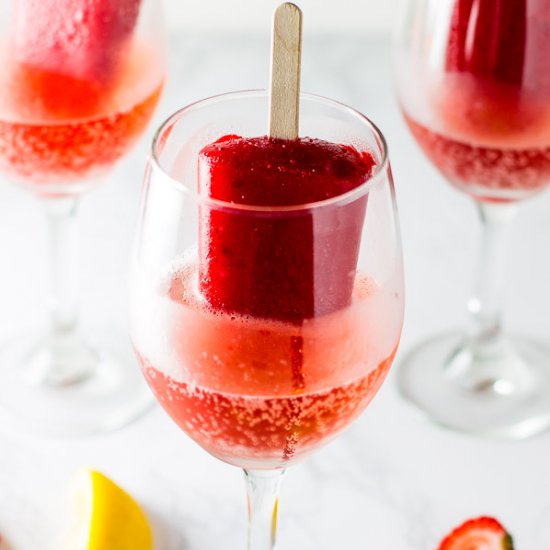 Strawberry Lemonade Popsicle Rosé