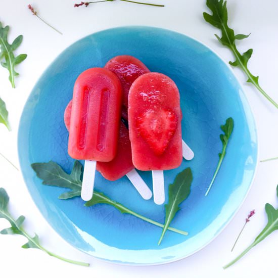 Strawberry Watermelon Sorbet Pops