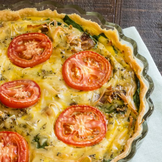 Spinach Bacon Quiche Provencal