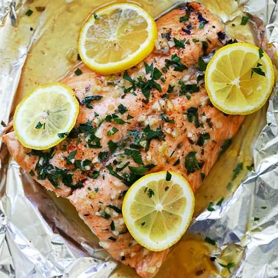 Garlic Lemon Butter Salmon