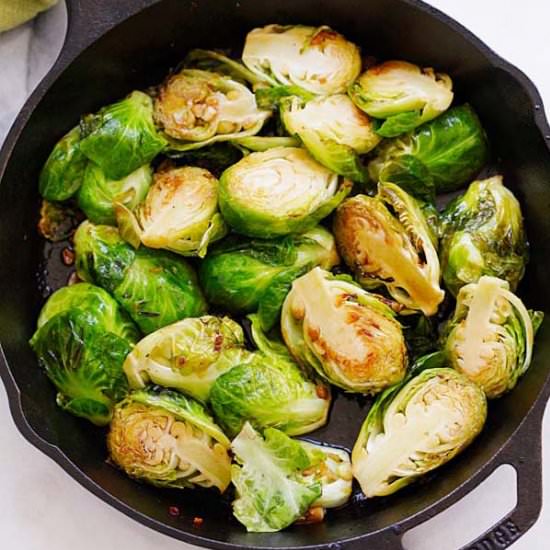 Honey Balsamic Brussels Sprouts