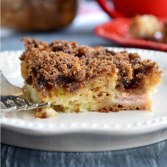 Rhubarb Yogurt Coffee Cake