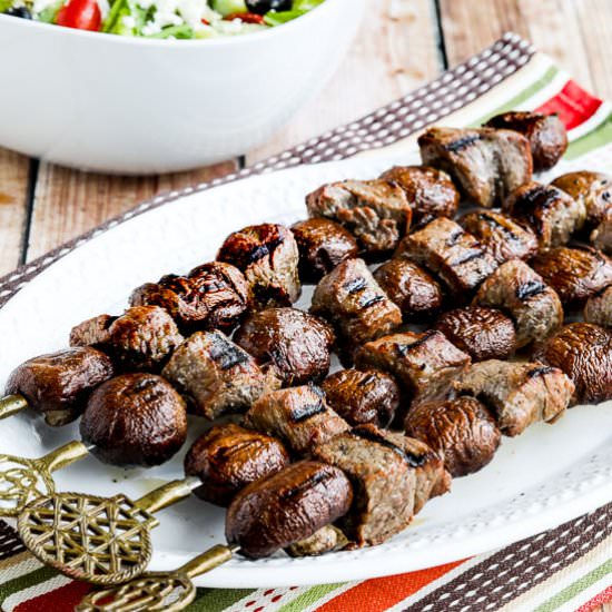 Steak and Mushroom Kabobs