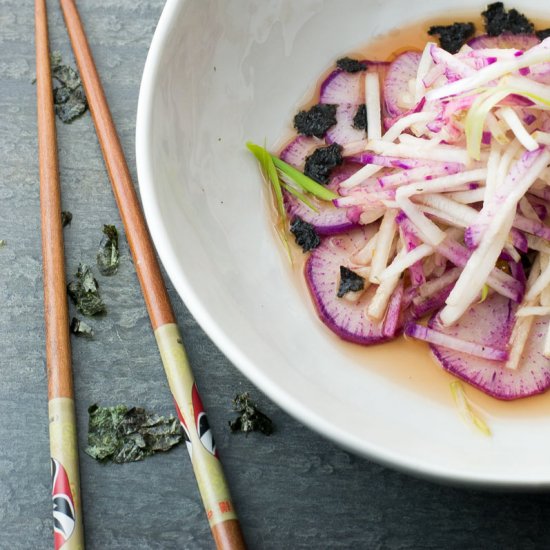 Daikon Salad with Plum Sauce