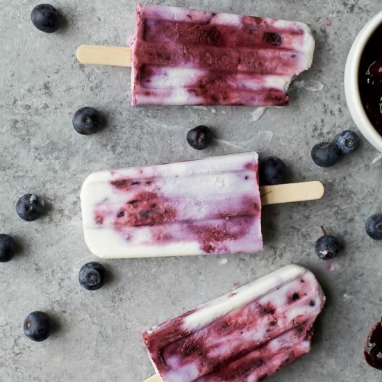 Paleo Blueberry Coconut Popsicles