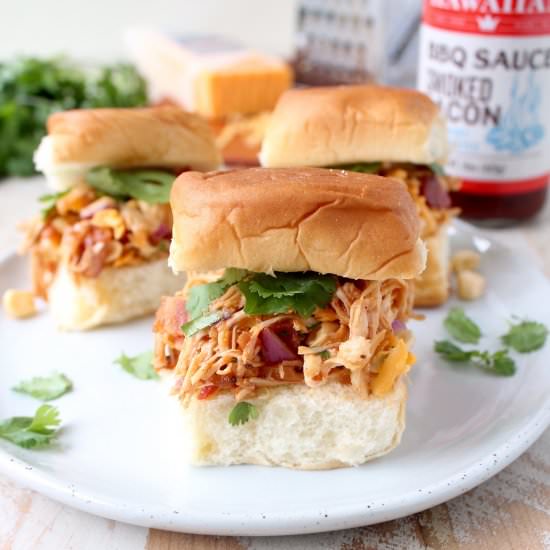 BBQ Chicken Salad Sliders